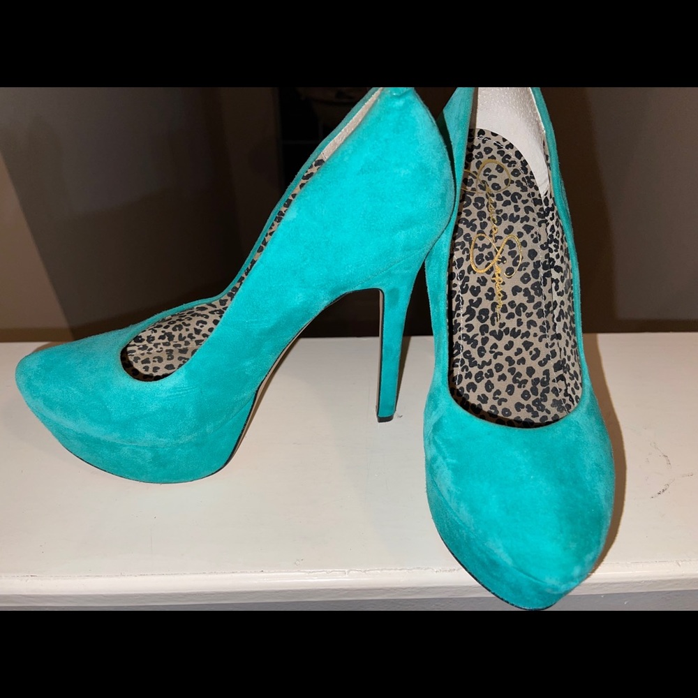 Jessica Simpson Turquoise Platform Heels
